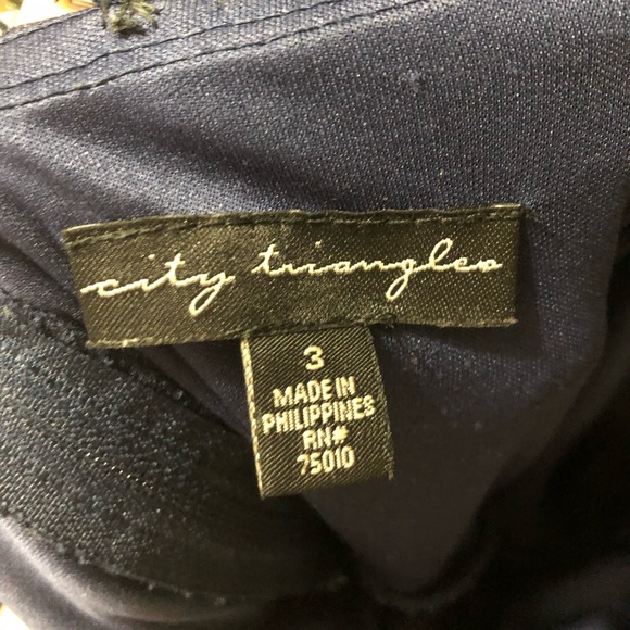 Navy Blue Prom dress with rhinestones. - Picture 6 of 6